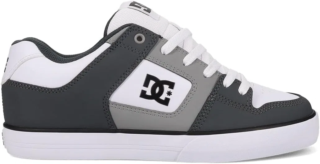 Мужские кроссовки DC Pure Slim для скейтбординга DC Shoes, Grey / White