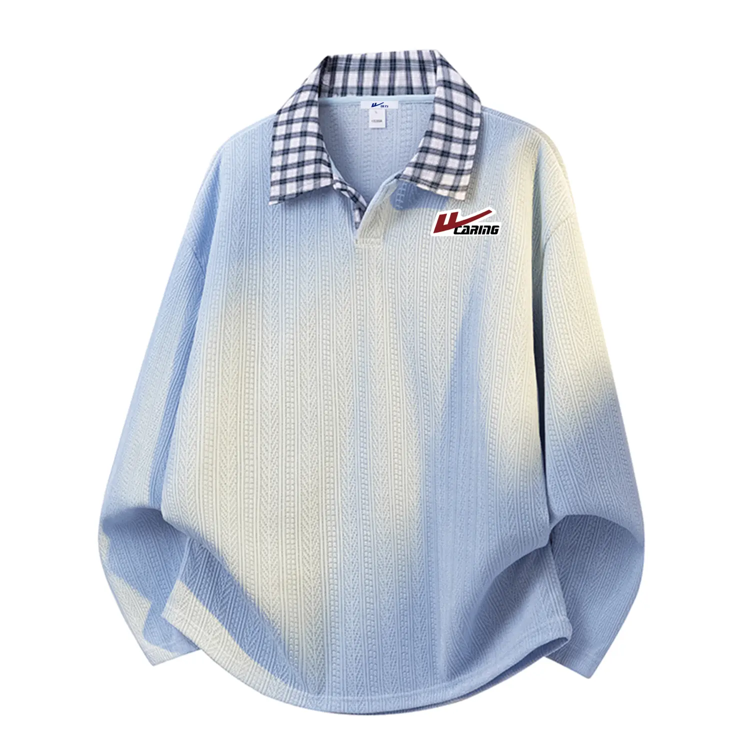 

Поло Unisex Lapel Moderate Mock Two Piece WARRIOR, sky синий (diy badge)