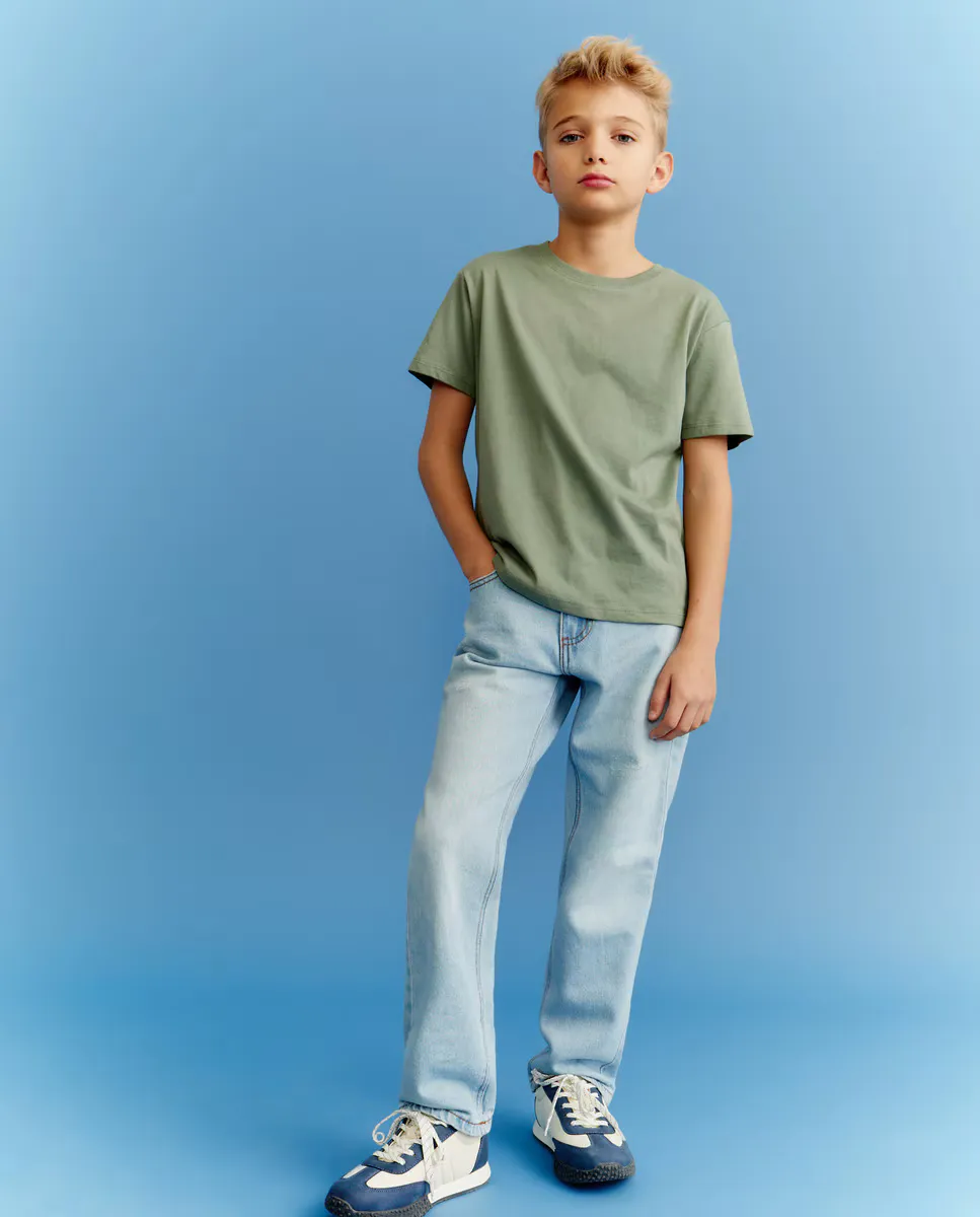 

Базовая однотонная футболка для мальчиков Kids El Corte Inglés, зеленый
