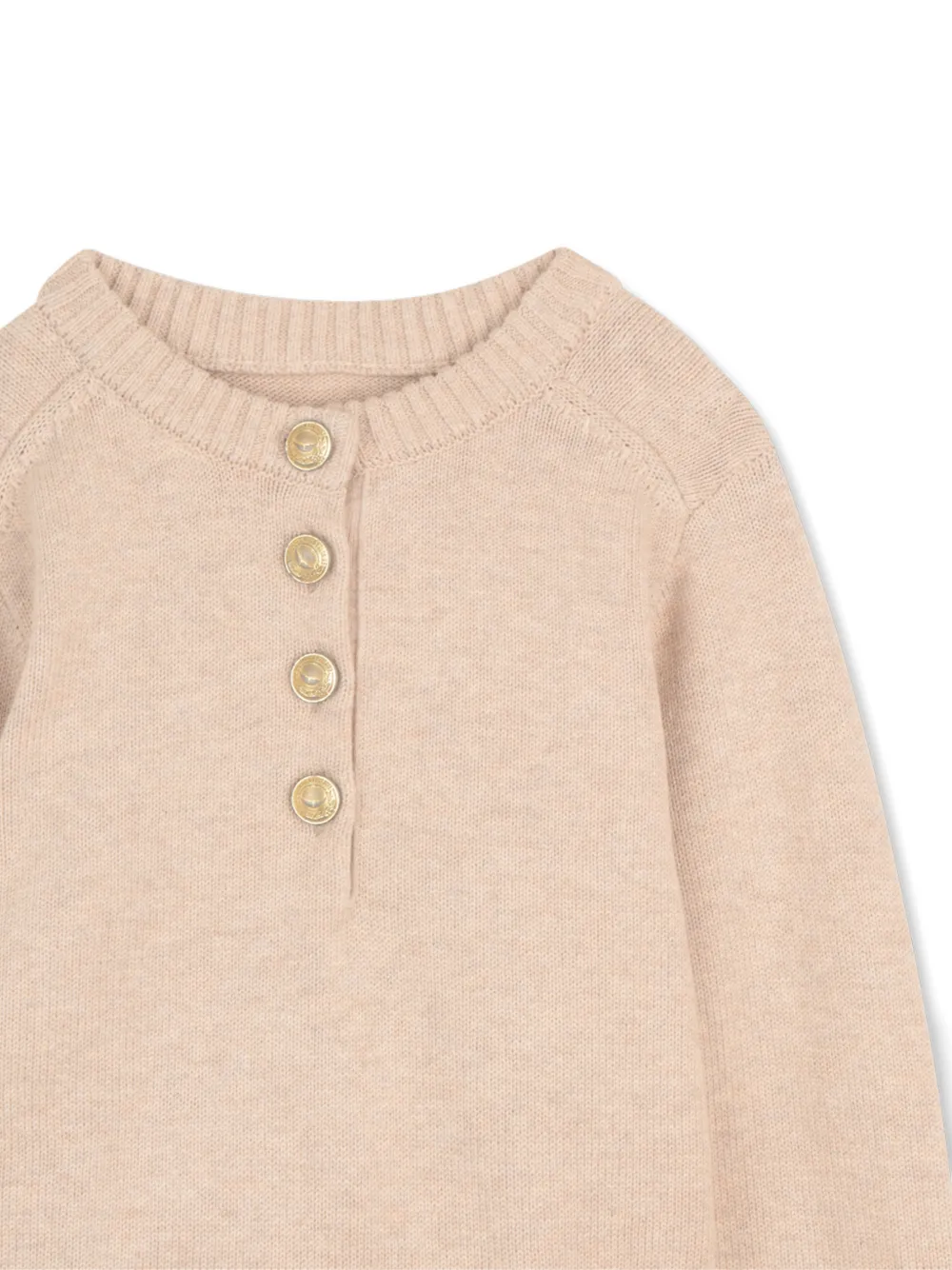 Свитер с воротником на пуговицах Zadig & Voltaire Kids, розовый — фото 3