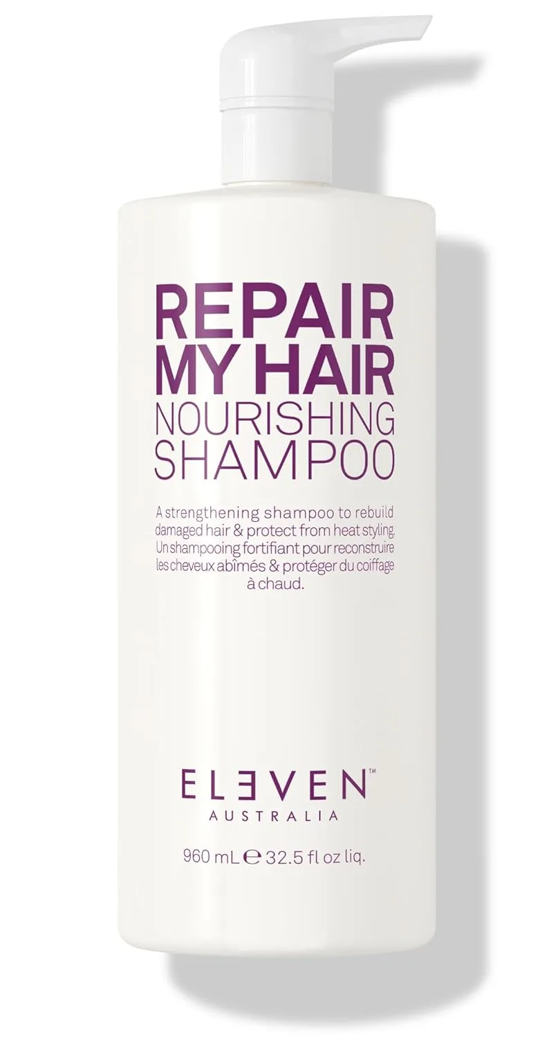 ELEVEN AUSTRALIA Repair My Hair питательный шампунь для женщин и мужчин - без сульфатов, увлажняющий и мягкий, укрепляет сухие и поврежденные волосы, обеспечивает глубокое увлажнение, безопасен для окрашенных волос 961 мл
