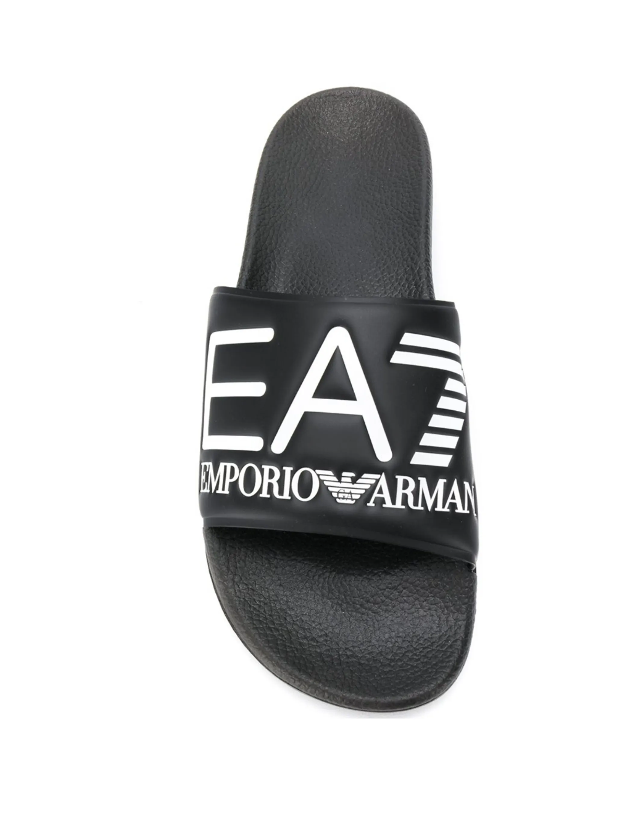 Шлепанцы с тисненым логотипом Ea7 Emporio Armani, черный — фото 4
