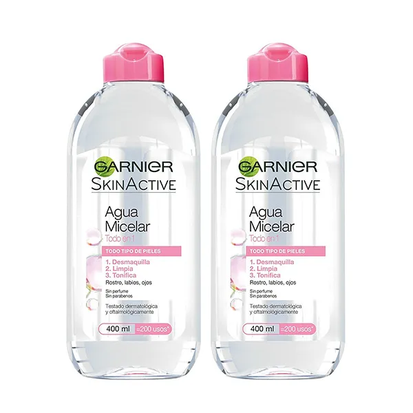 

Очищающий пакет для лица Agua Micelar Todo En 1 Garnier, 2 UD