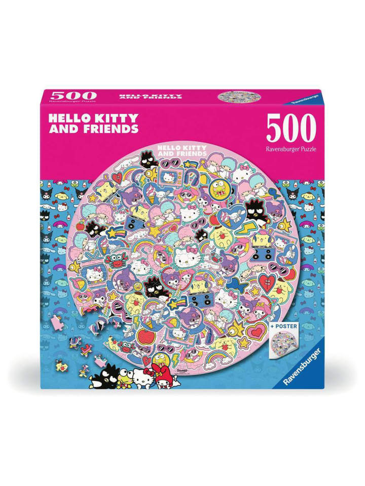 

Пазл Ravensburger из 500 деталей «Hello Kitty and Friends» в красочном исполнении