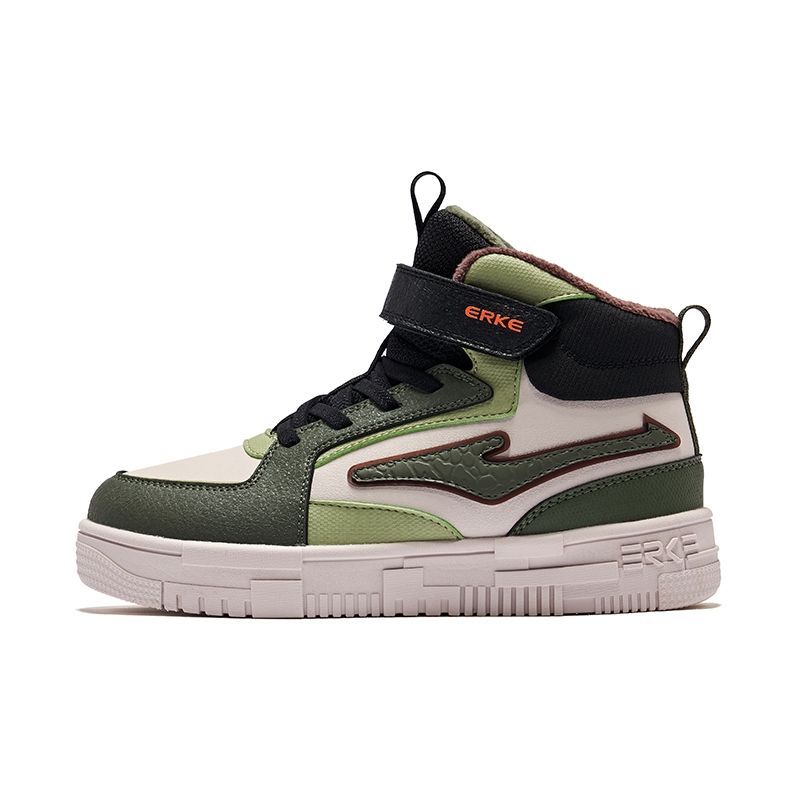 

ERKE KIDS Высокие детские скейтбординг кроссовки gray green kids