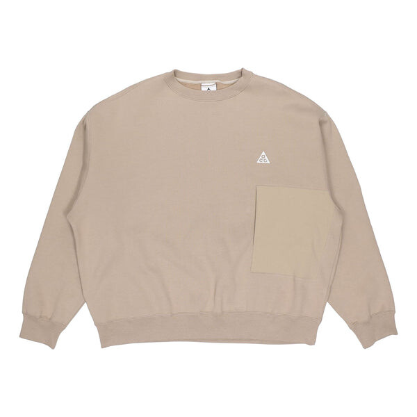 

Толстовка Nike ACG Solid Color Casual Sports Round Neck Khaki, хаки