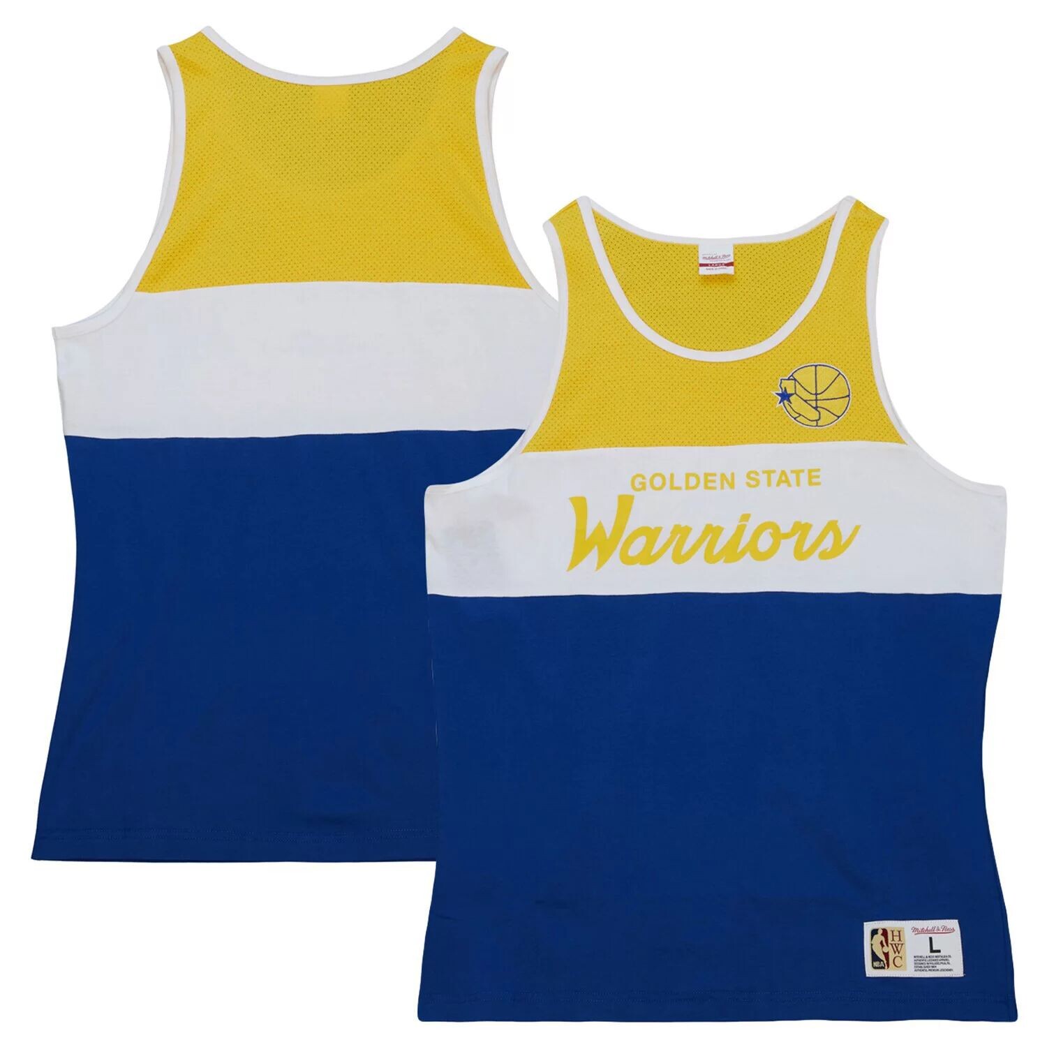 

Мужская майка Mitchell & Ness Royal Golden State Warriors со специальным рисунком