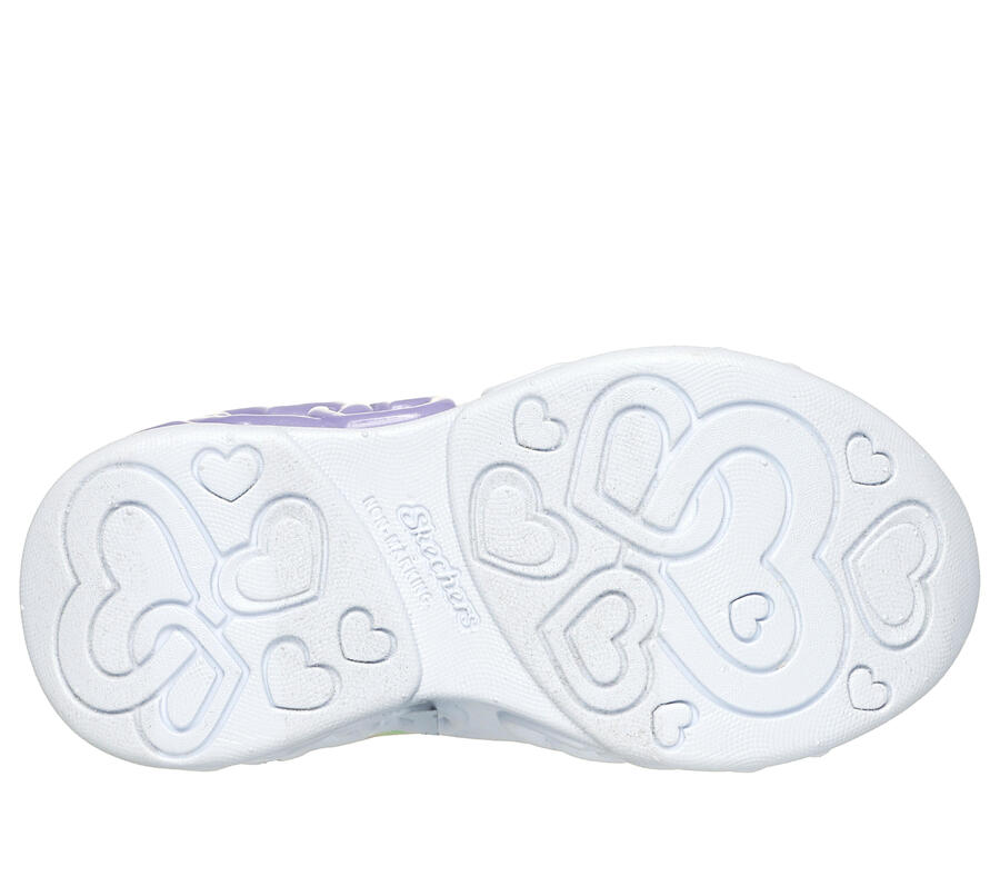 SKECHERS Детские кроссовки INFINITE HEART LIGHTS ETERNAL SHIMMER, серебристые/разноцветные — фото 3
