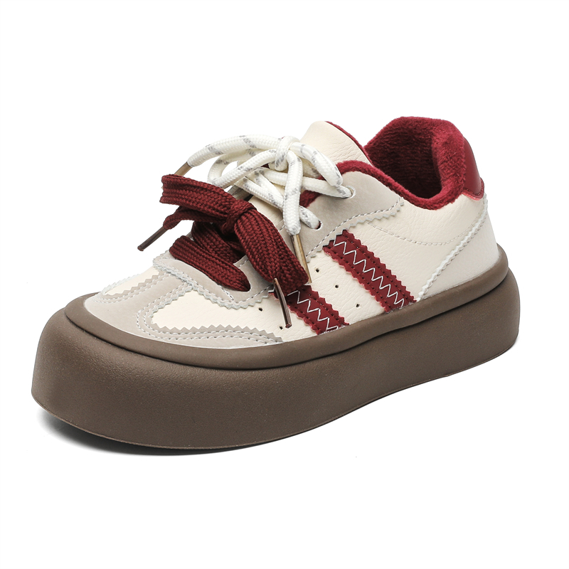 

Детские кроссовки для скейтбординга с амортизацией, теплые, с низким верхом, противоскользящие Wooden Rabbit, красный