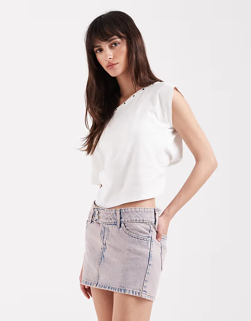 Джинсовая мини-юбка Levis с очень низкой посадкой Levi's, розовый — фото 2