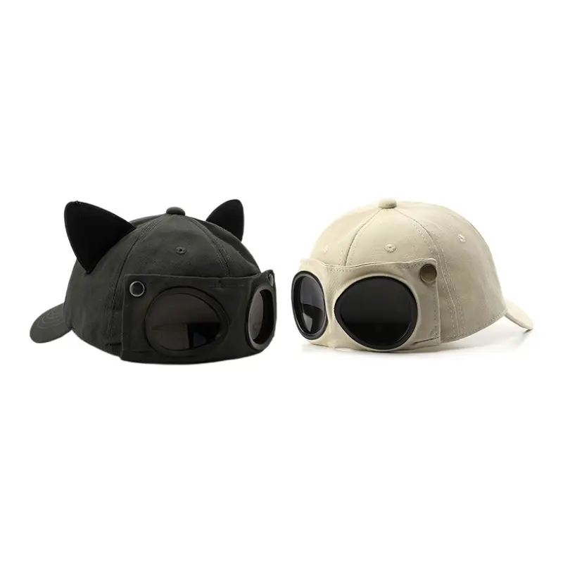 

FREE RABBITⅡ Хлопковая бейсболка унисекс, 2 pieces (black ears + beige)