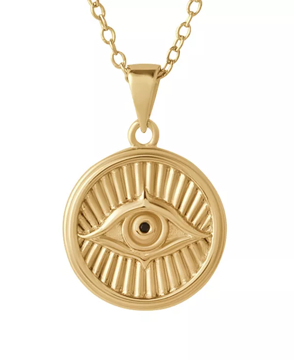 

Женское ожерелье от сглаза из стерлингового серебра 15,5 дюймов + удлинитель Vincero, gold