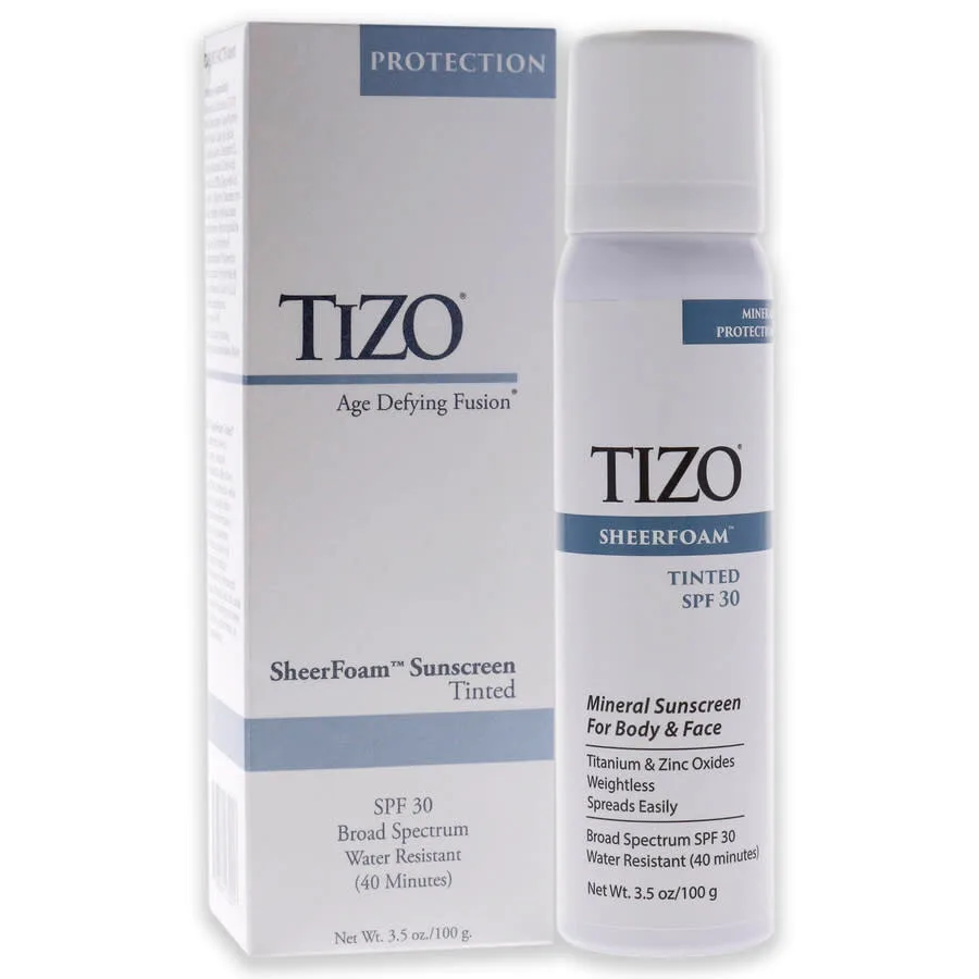 Тонирующий солнцезащитный крем для тела и лица SheerFoam SPF 30 от Tizo для всех полов - 3,5 унции — фото 3