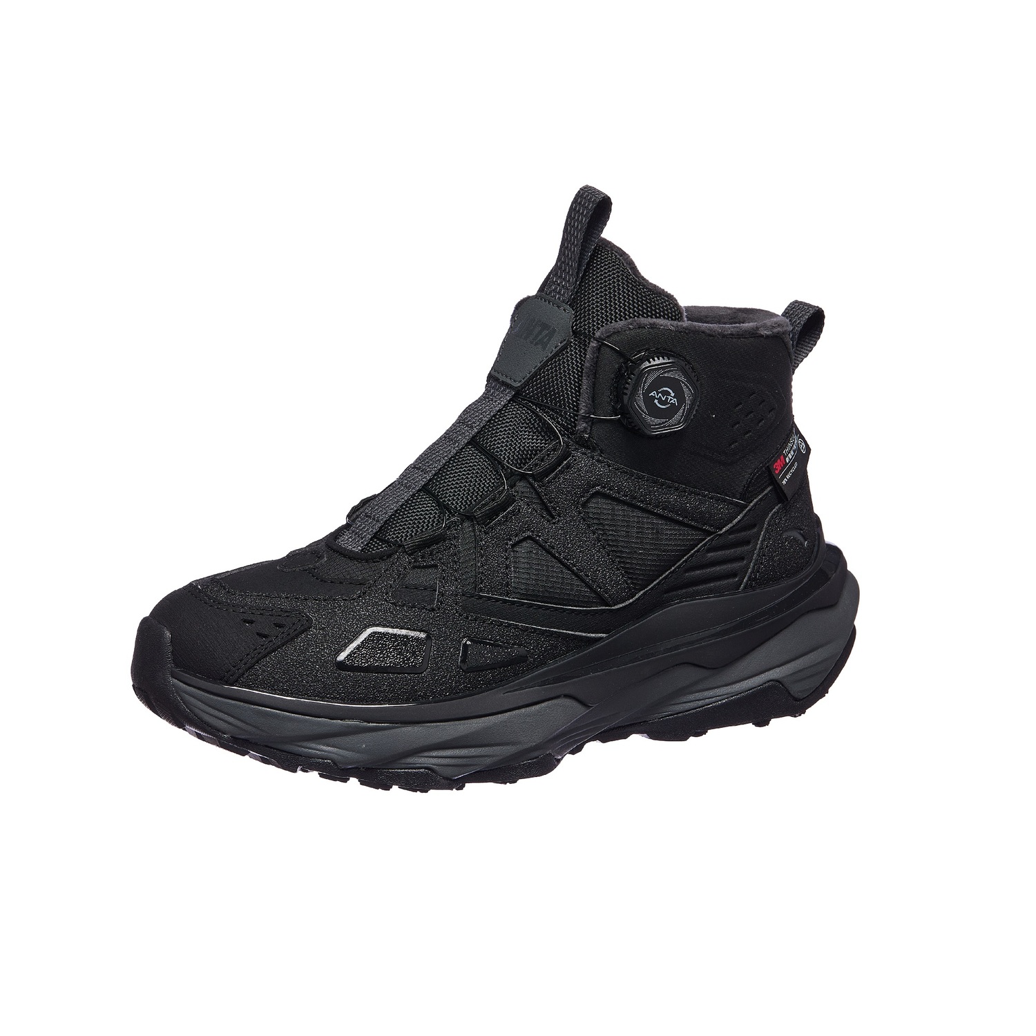 

ANTA Повседневные высокие кроссовки мужские basic black, устойчивые к истиранию, термостойкие, противоскользящие