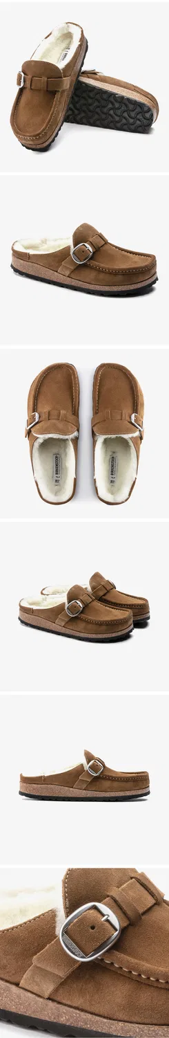 Мужские блоферы Berkeley из замши с подкладкой из овчины, цвет чай, от Birkenstock — фото 4
