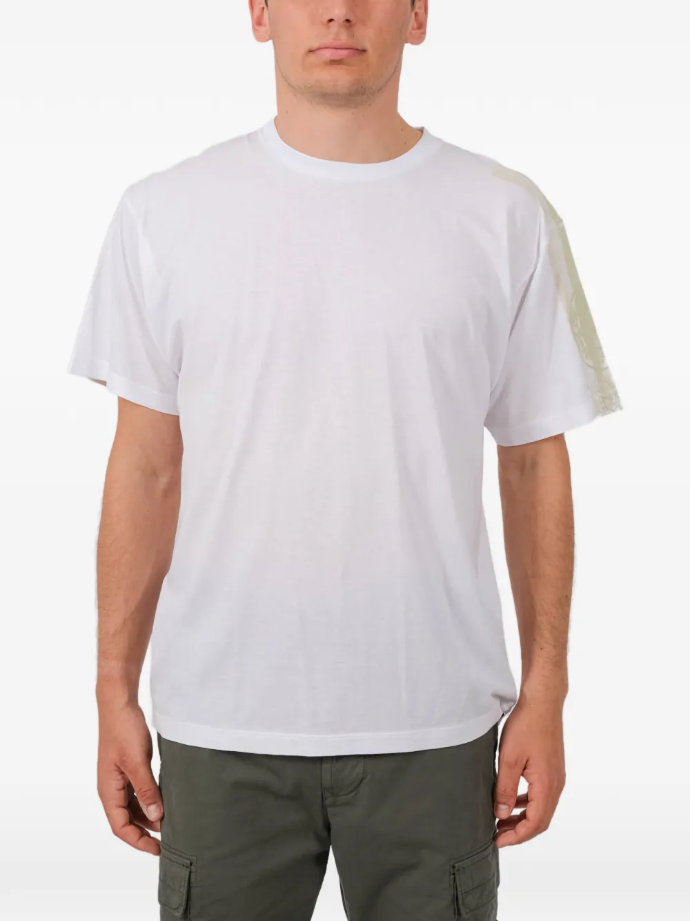 

Футболка с графичным принтом Stone Island, белый