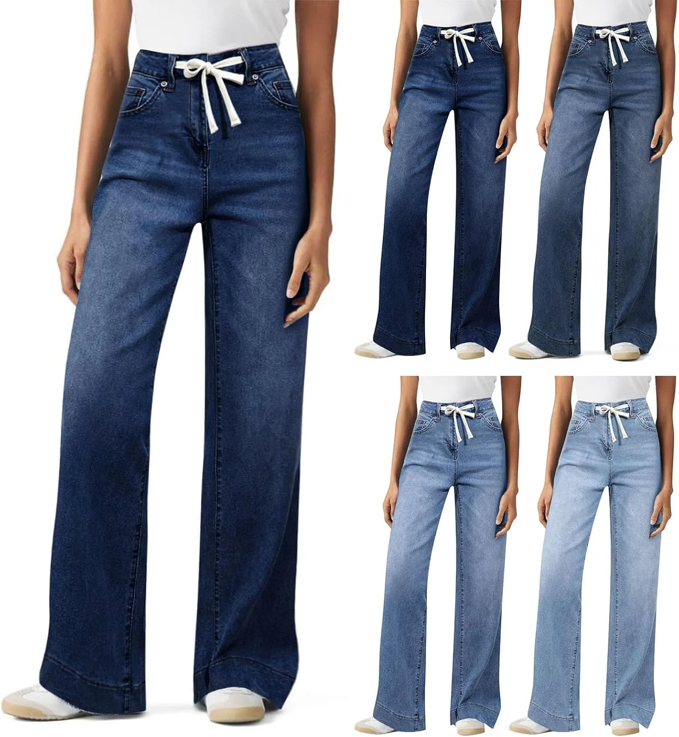 

Женские джинсы Pull On свободного кроя Stretchy High Waisted SdGgsgv