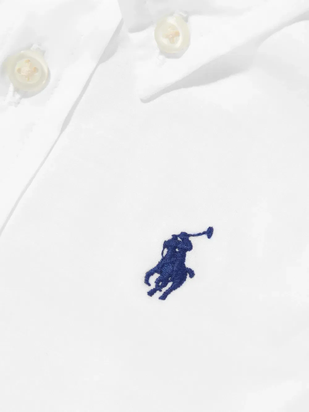 Рубашка с вышитым логотипом Polo Ralph Lauren Kids, белый — фото 4