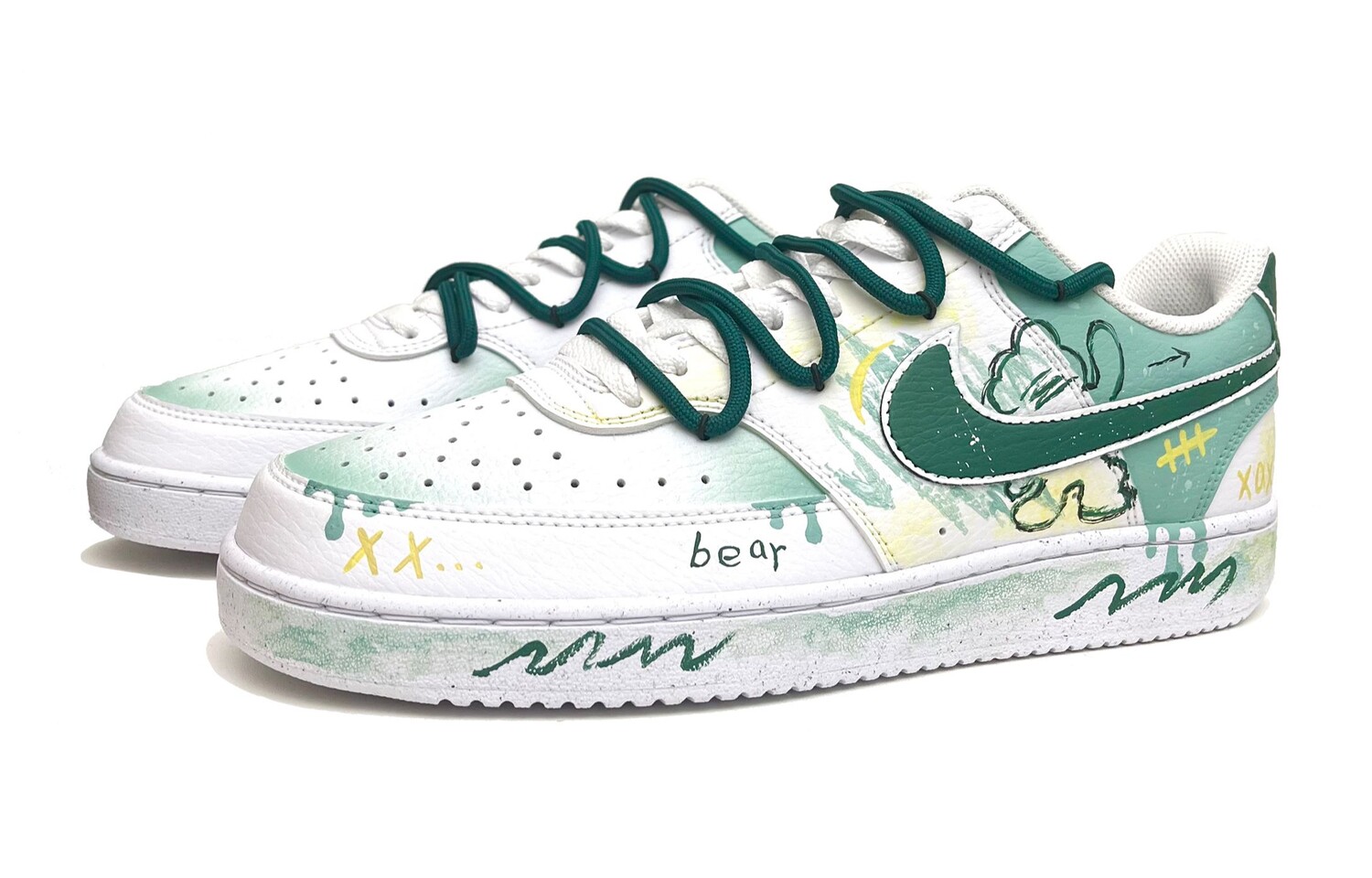 Мужские кроссовки для скейтбординга Nike Court Vision 1, Green — фото 3