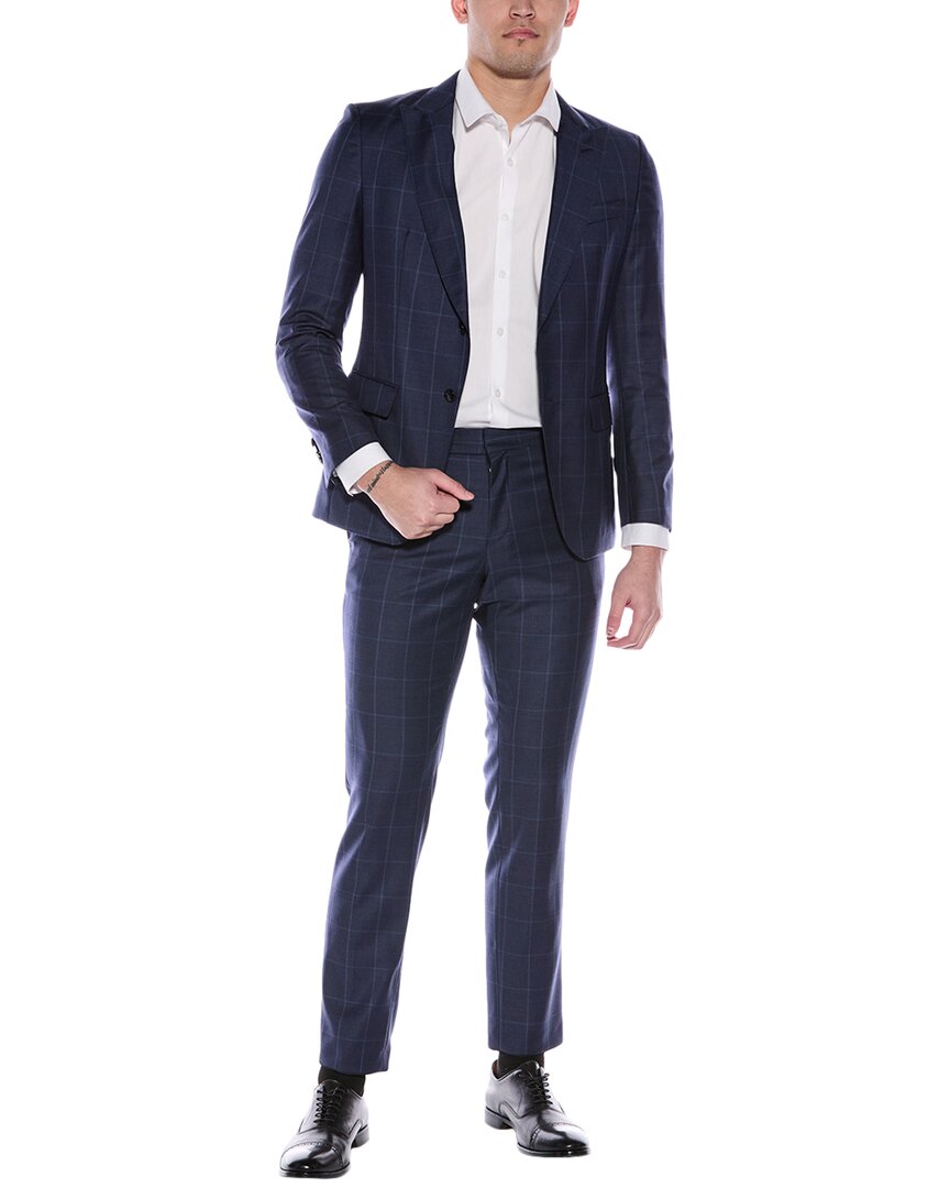 

BOSS Hugo Boss 2-х предметный шерстяной костюм Slim Fit, синий