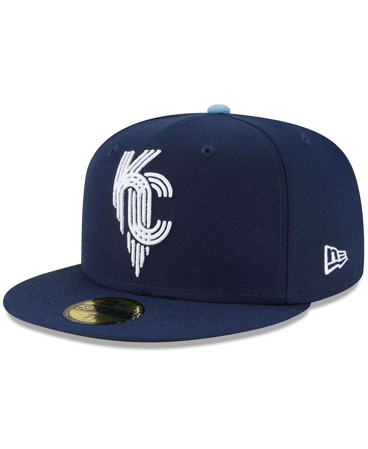

Мужская темно-синяя приталенная шляпа Kansas City Royals 2022 City Connect 59FIFTY New Era