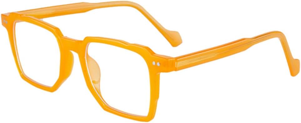 

Ретро квадратные женские солнцезащитные очки класса люкс с защитой от УФ-излучения UV400, модные заклепки, мужские солнцезащитные очки сине-зеленого цвета generic, Orange Clear