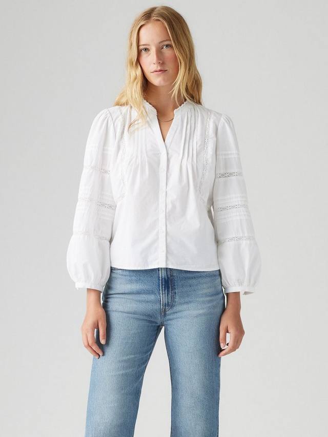 

Струящийся кружевной топ мэнди Levi's, цвет Bright White