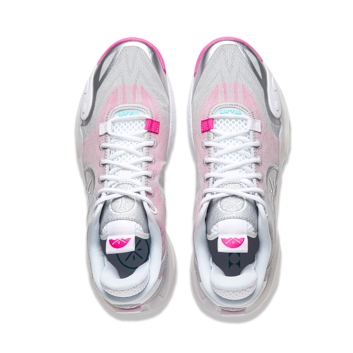 LINING City 12 Баскетбольные кроссовки мужские Li Ning, Silver/Pink — фото 4