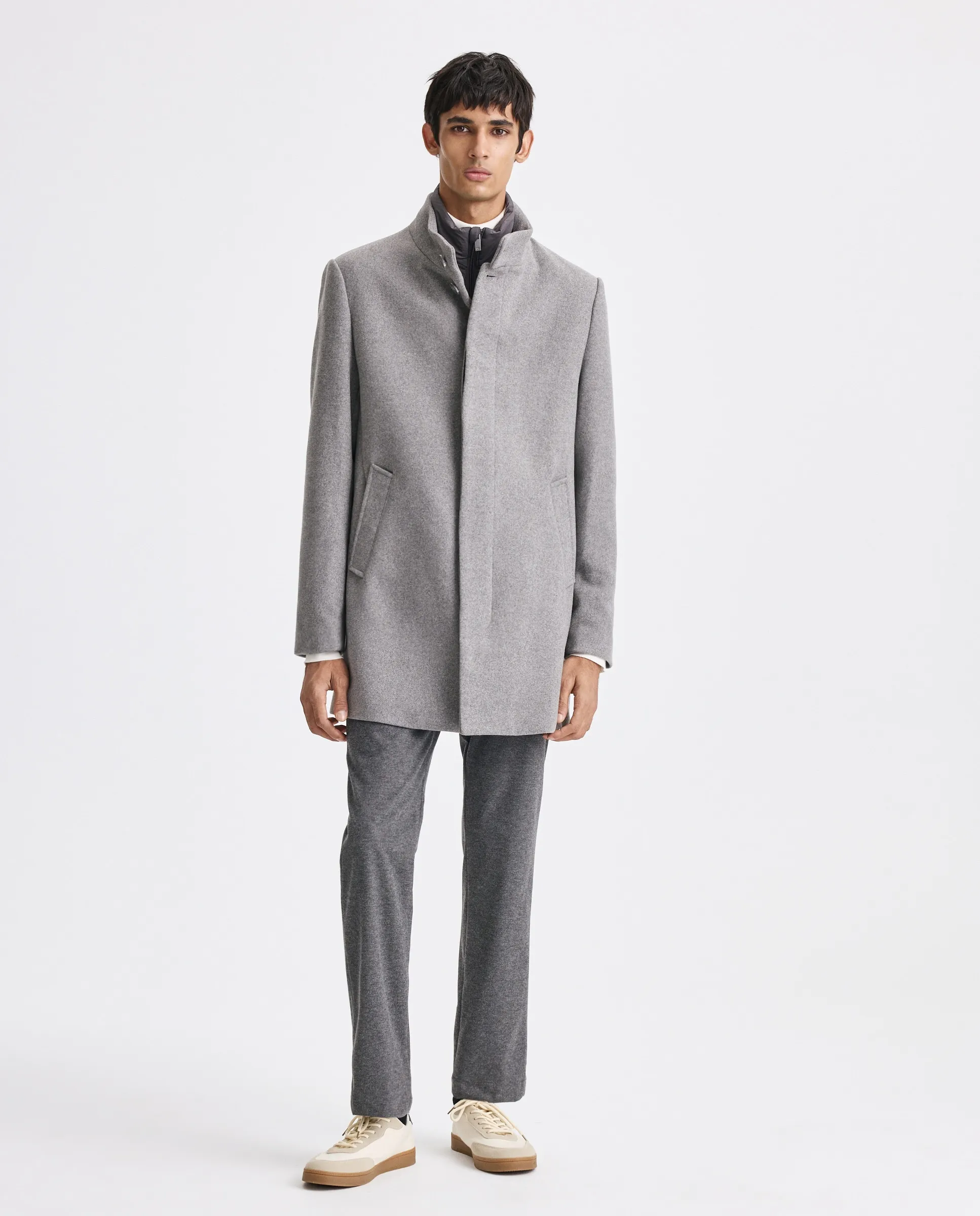 

Мужское пальто из сукна Easy Wear, перламутровый серый