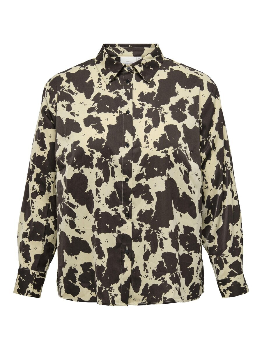 

Рубашка ONLY Carmakoma Blouse CARColacow, серо-бежевый