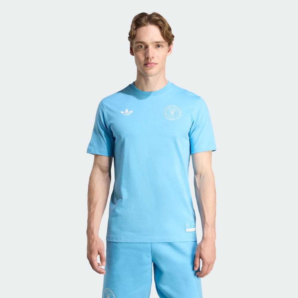 

Футболка Adidas Inter Miami CF adidas Originals Travel Tee, цвет Semi Blue Burst/White Tint