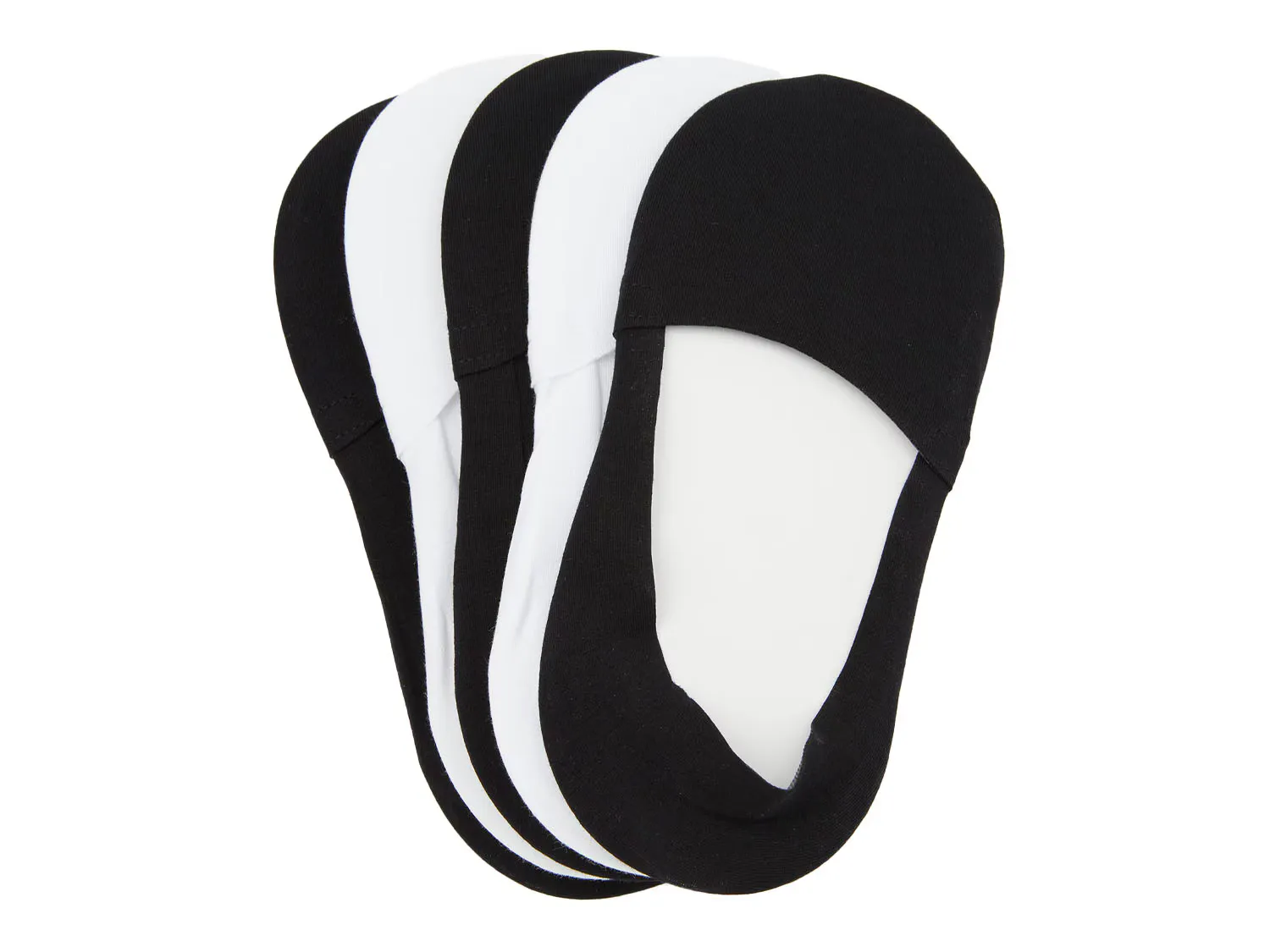 

Носки Invisible Women's No Show Liners - 5 Pack Mix No. 6, белый/черный