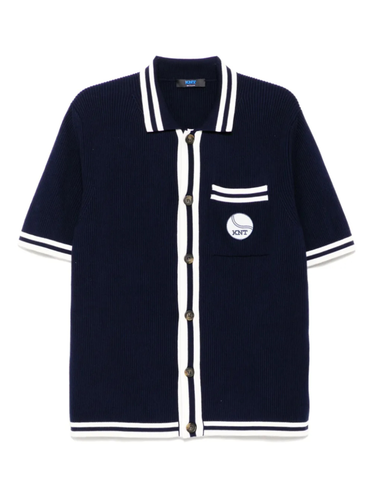 

Футболка с нашивкой-логотипом Kiton, синий