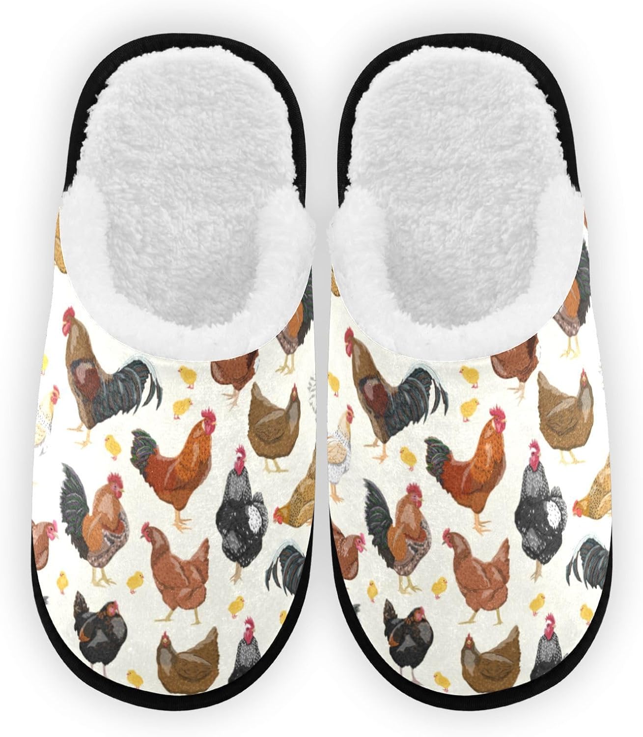 

Тапочки для женщин и мужчин, домашние тапочки с мемори-пенной стелькой, нескользящие для улицы и дома, зимние тапочки для спальни Glaphy, Rooster