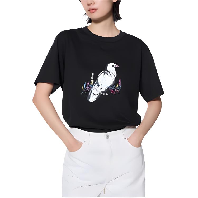 UNIQLO Футболка с рукавом дроп-шиплер унисекс черная — фото 4