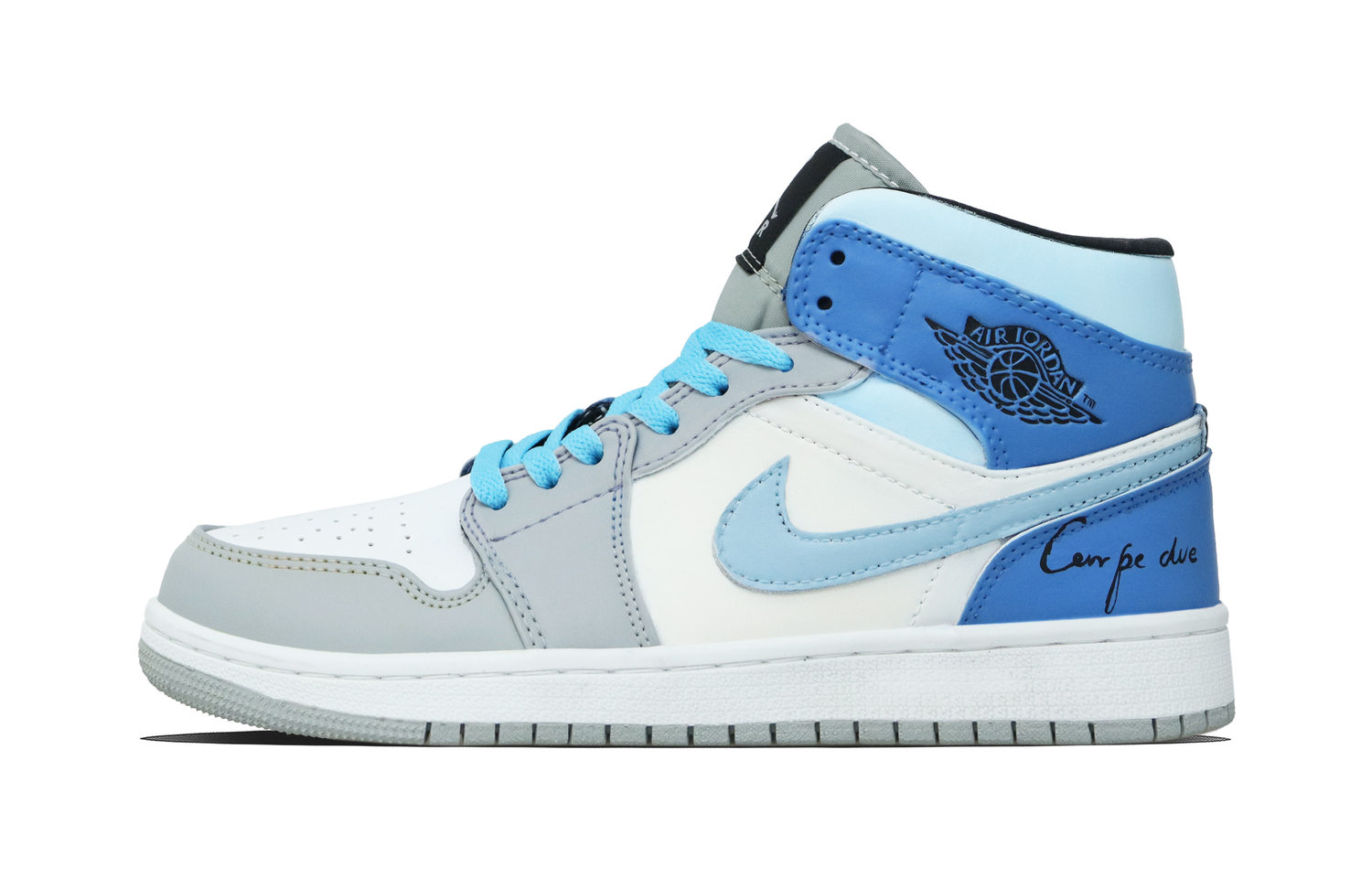 

Jordan Air 1 Now Synthetic Leather Abrasion Resistant Mid top Vintage Basketball Shoes Unisex Blue