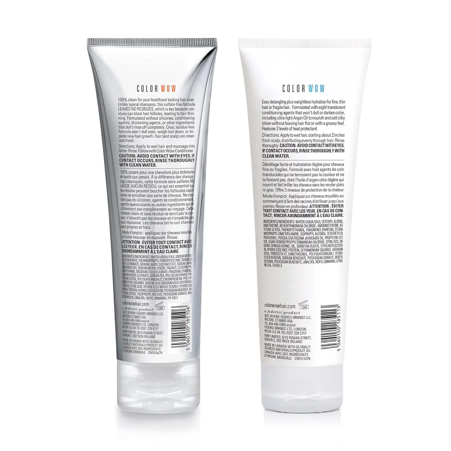 COLOR WOW Dream Clean Duo - 100% чистый, не содержащий сульфатов шампунь для защиты цвета и невесомый кондиционер для защиты цвета | Добейтесь суперблестящих и увлажненных волос — фото 2