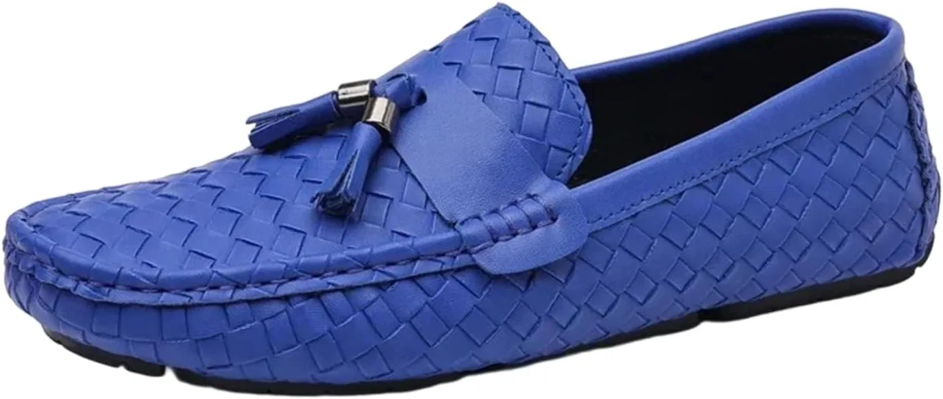 Лоферы мужские повседневные Moccasins Toe Flats, сапфировый синий