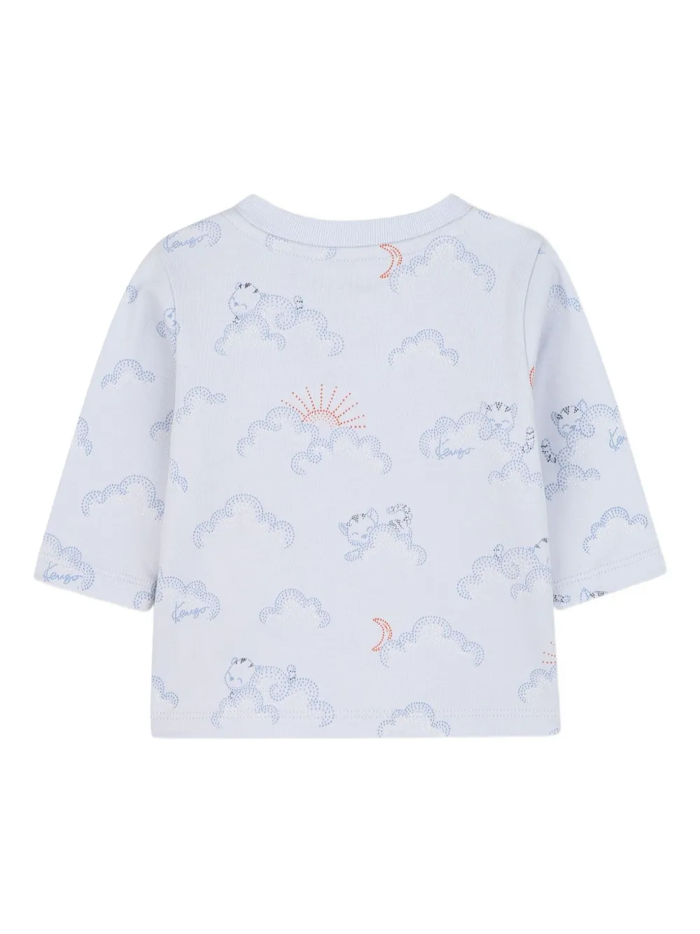 Комплект из толстовки и брюк с принтом Kenzo Kids, синий — фото 2