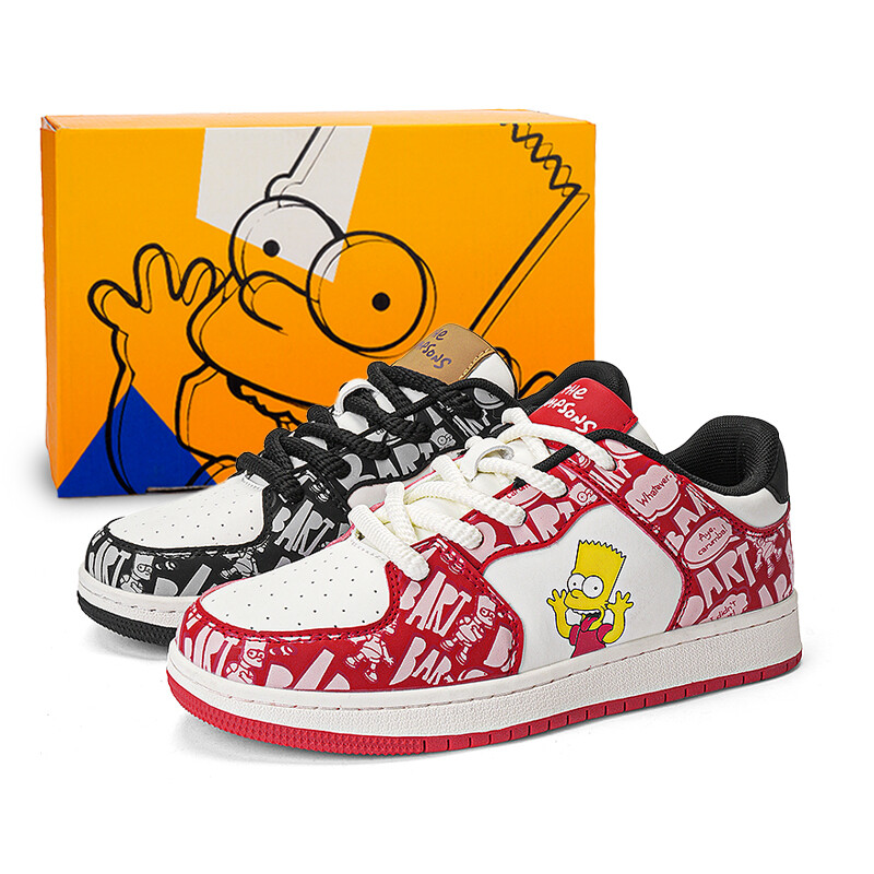 

Кеды, скейтборд обувь унисекс низкий верх Mandarin Duck Skin Surface The Simpsons, цвет Mandarin Duck Skin Surface