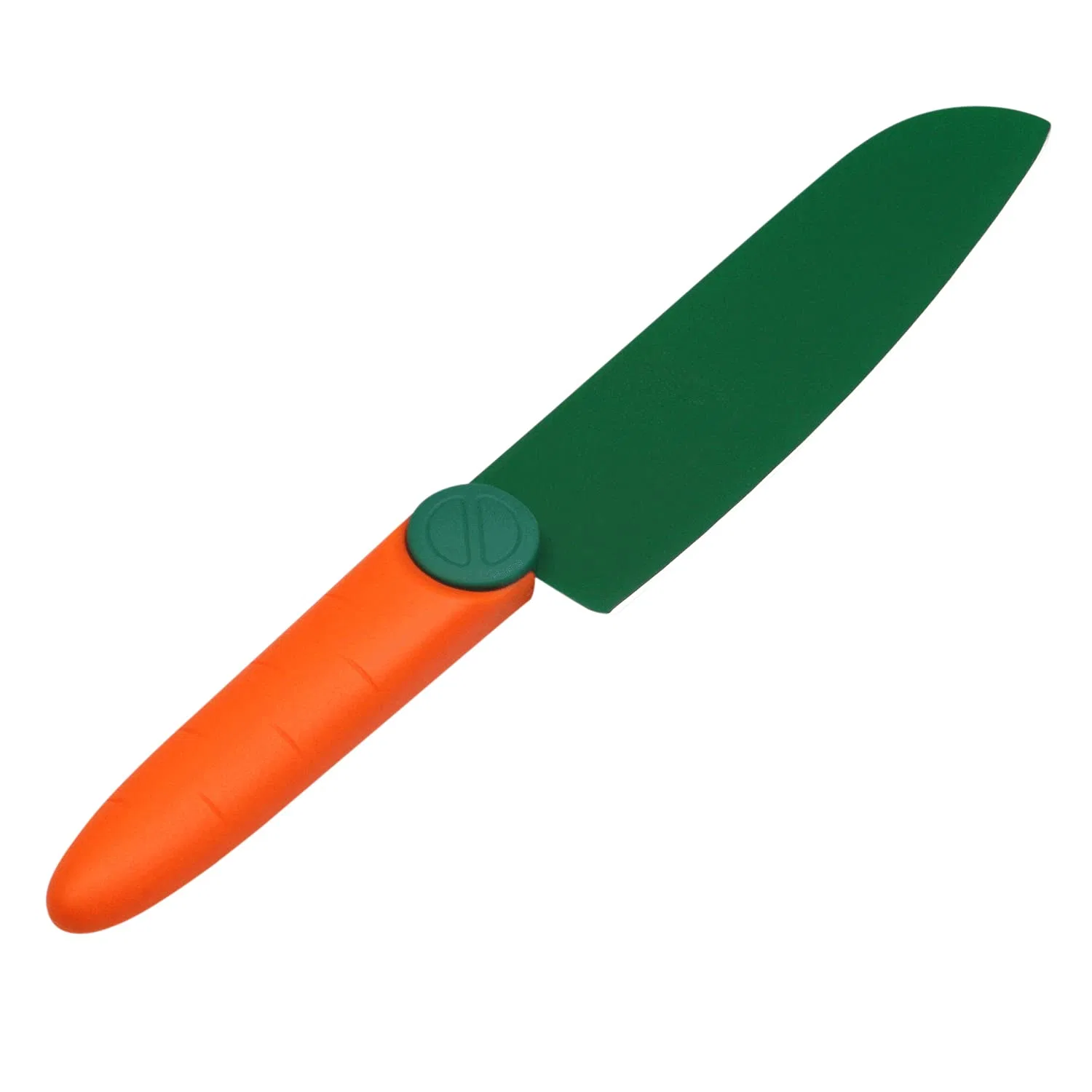 Детский кухонный нож «Carrot» 13 см оранжево-зеленого цвета от Satake Sangyou