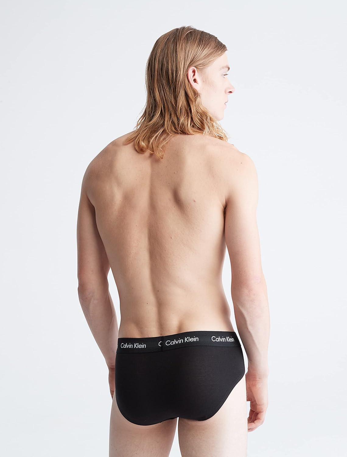 Мужские трусы-слипы Calvin Klein из хлопка и стретча, 7 шт., Black — фото 3