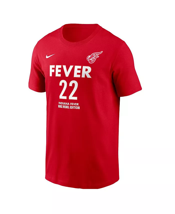 Мужская и женская футболка Caitlin Clark Red Indiana Fever 2024 WNBA Draft Rebel Edition с именем игрока и номером Nike — фото 3
