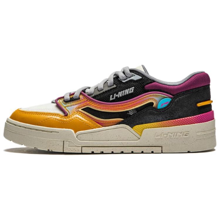 

Кроссовки LINING 001 BTC Skateboarding Shoes Men Low-top Sub-orange/black/milky White, белый