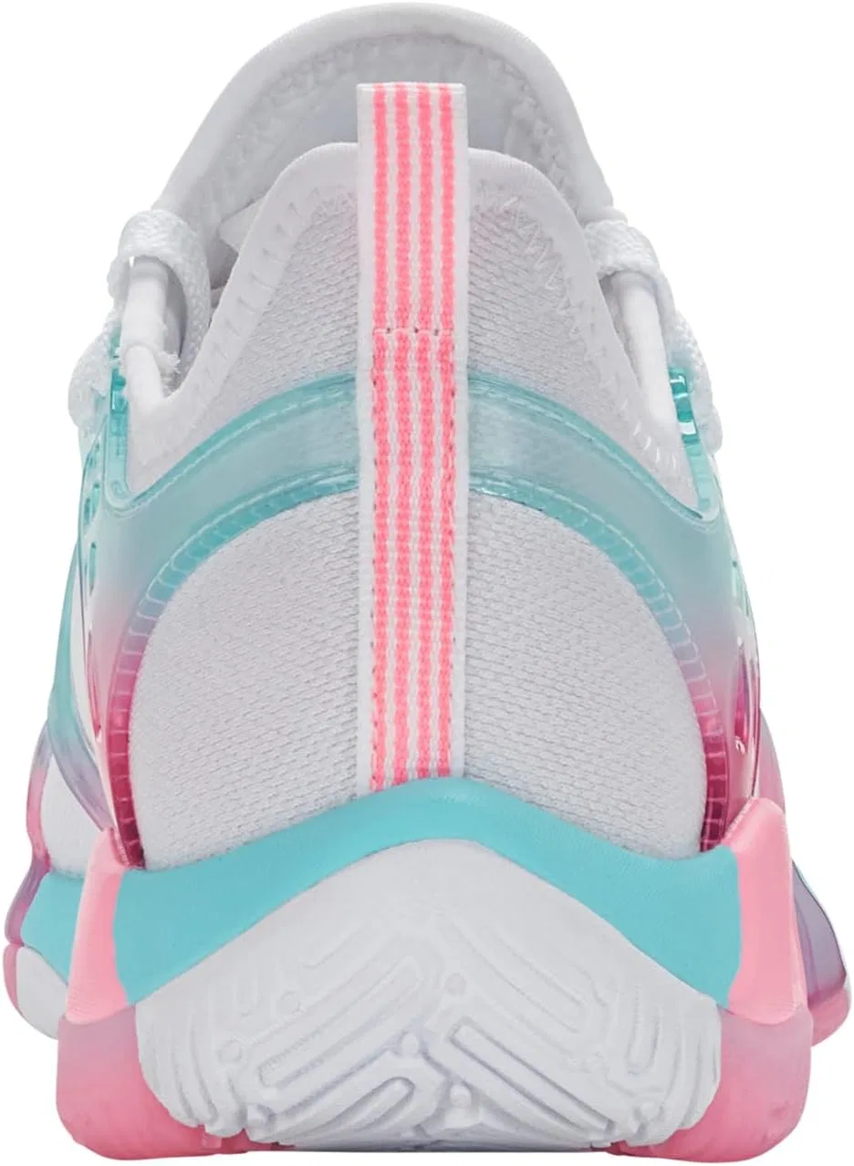 Кроссовки для падел тенниса K-Swiss, белый/софт-неон-блю/неон-баббл-гам — фото 3