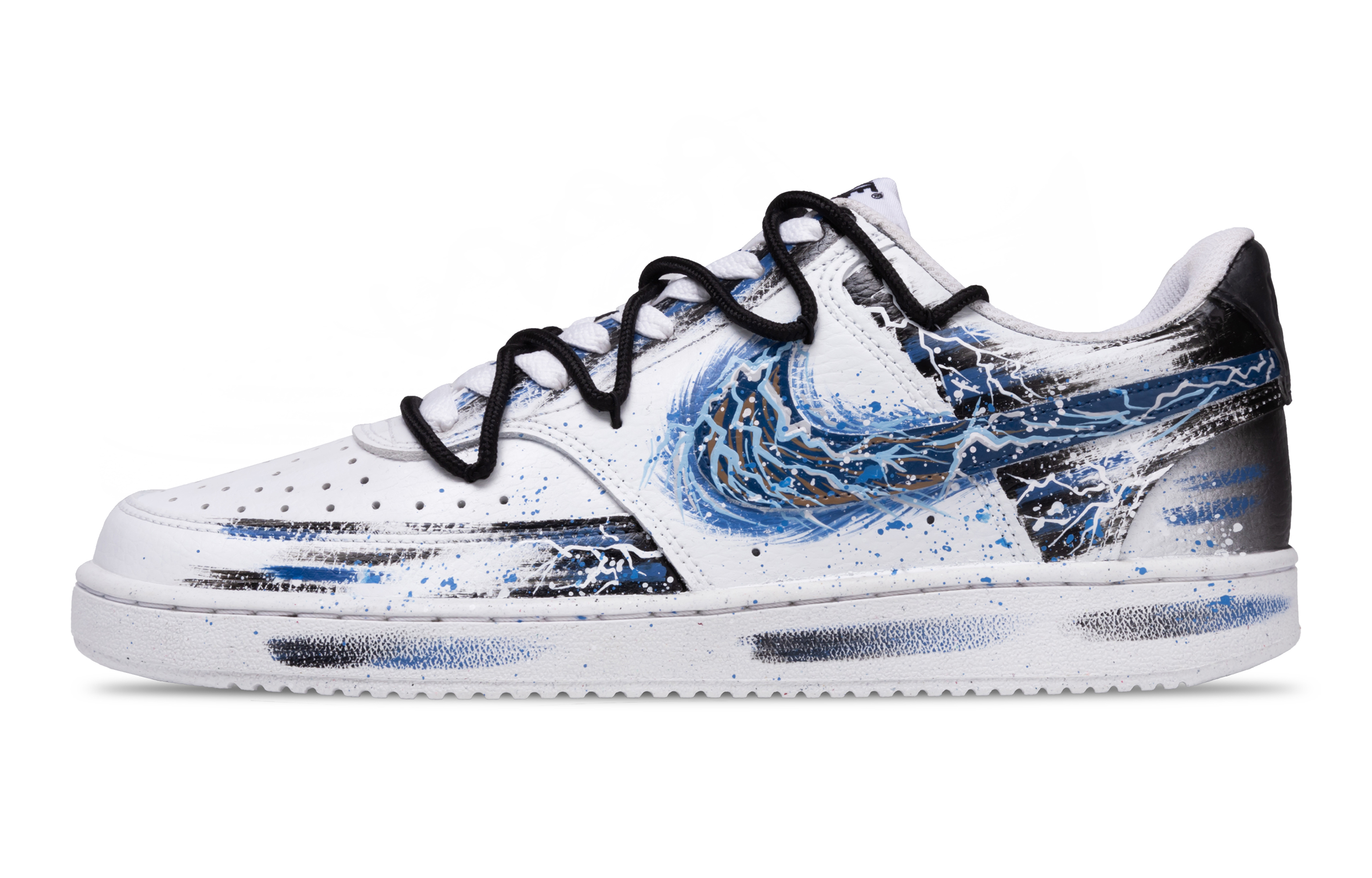 

Nike Кроссовки для скейтборда Court Vision 1 Traces Of The Sky с противоскользящим покрытием, износостойкие, низкие, мужские, сине-белые