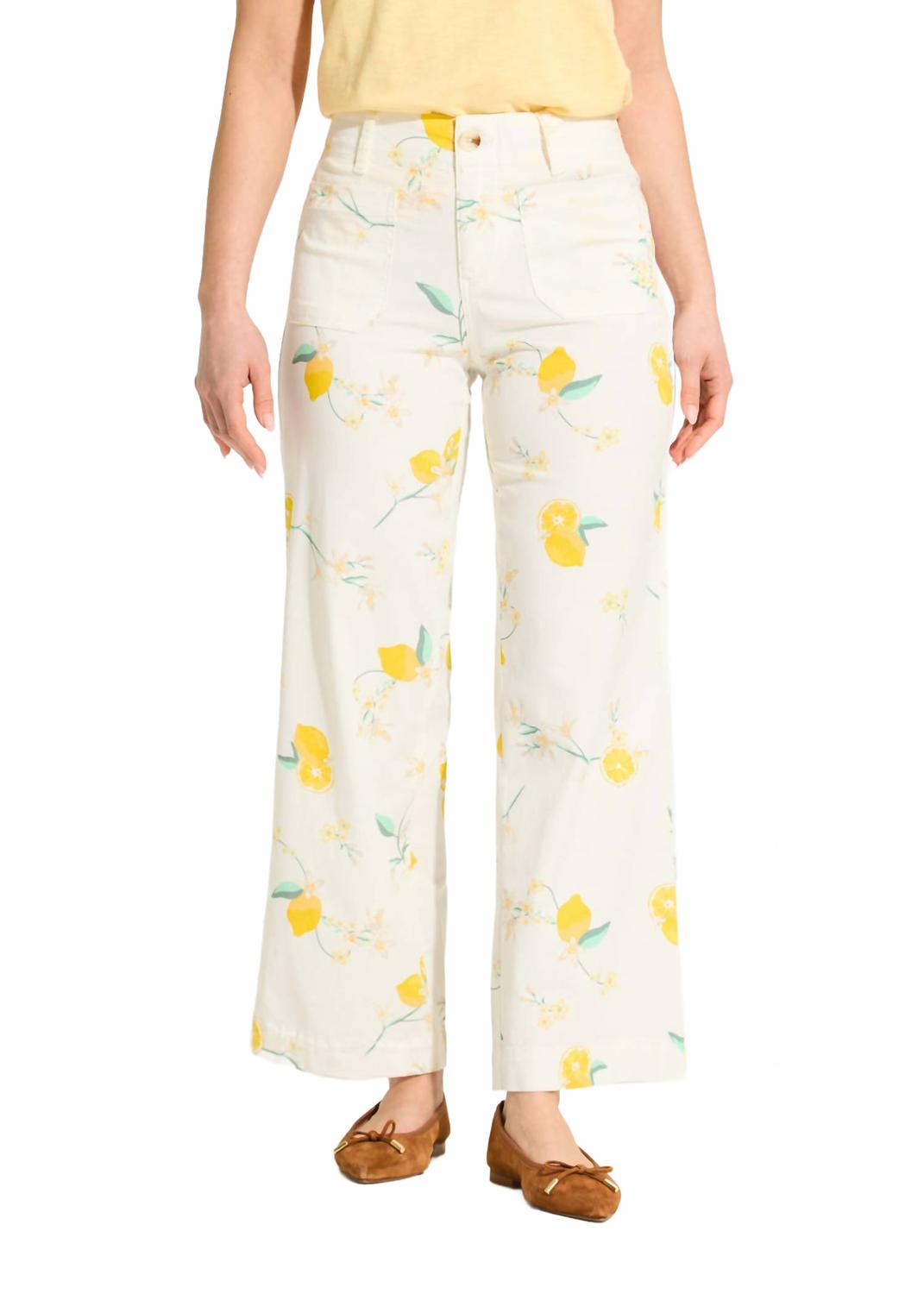 

Широкие джинсовые брюки Olivia с принтом лимона FDJ, Lemon Print