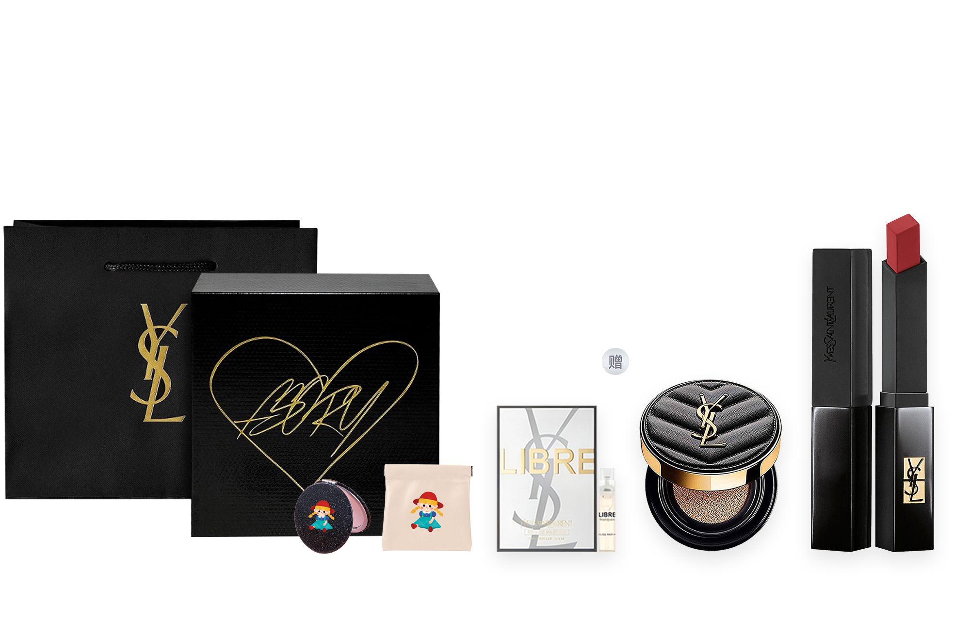 

SAINT LAURENT Черный Gold Box помады матовые легко растушевываются, стойкие, не переходят, устойчивые к переносу