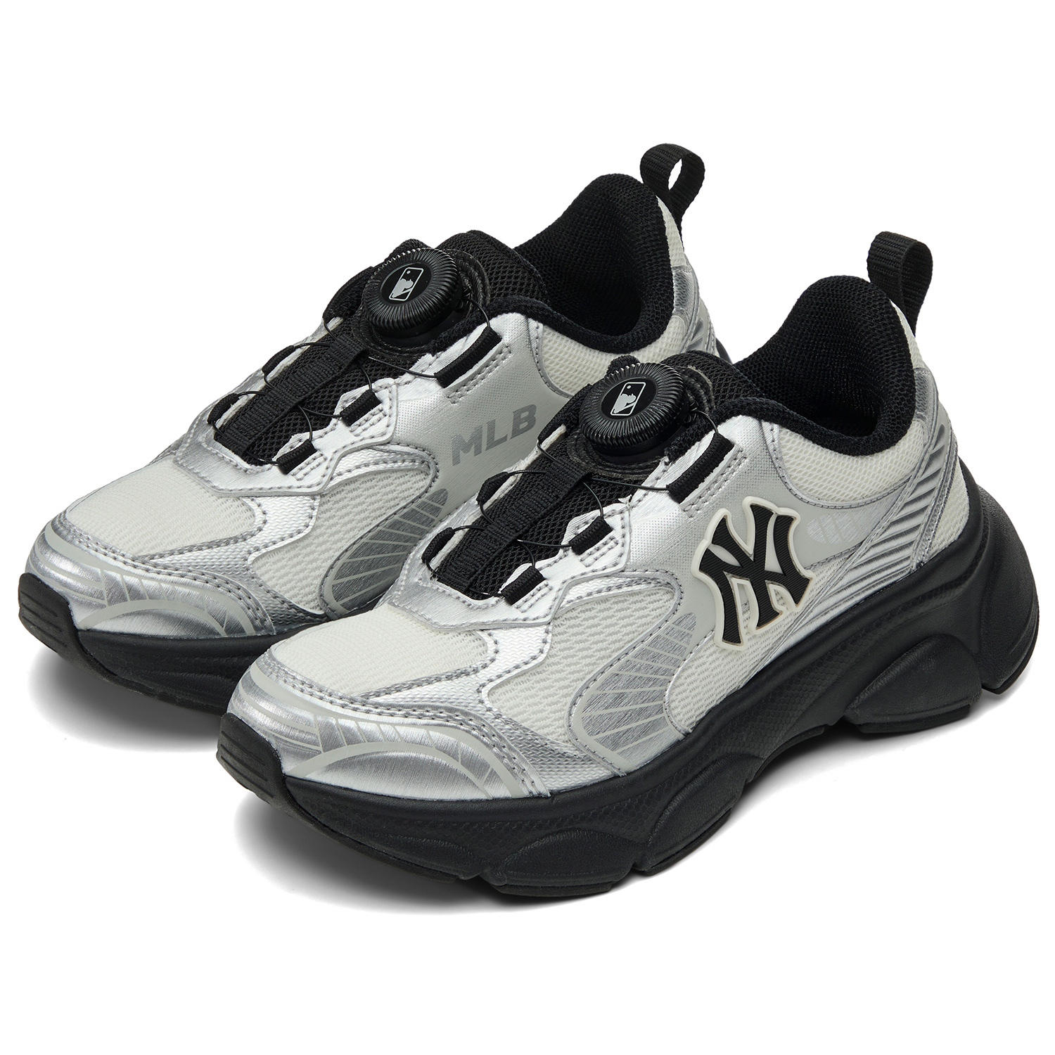 Кроссовки детские New York Yankees Shock Absorbers Low Top для бега MLB, серебряный — фото 3