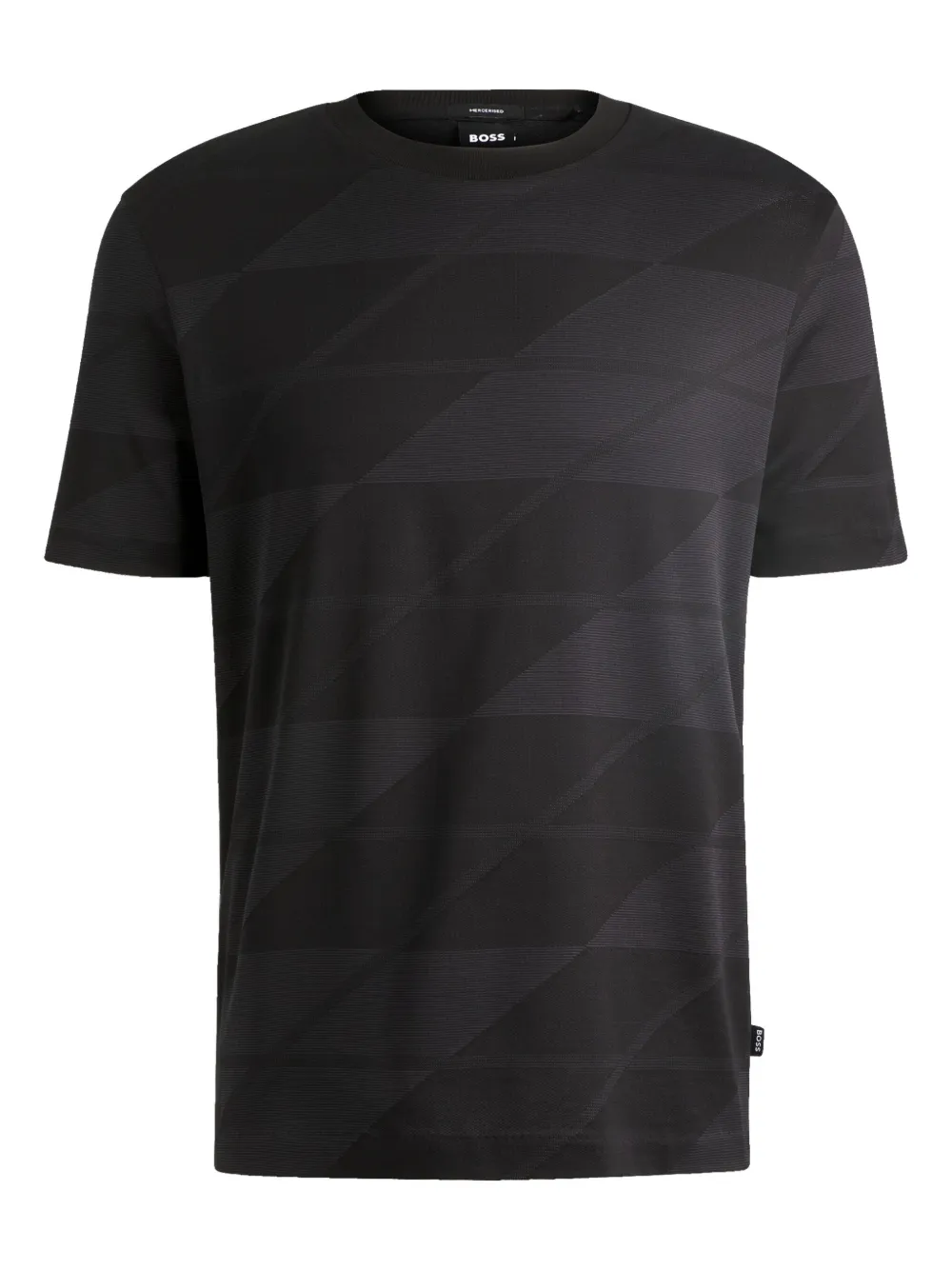 

Футболка из мерсеризованного хлопка Boss, черный